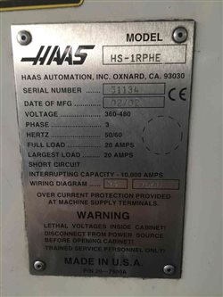 Горизонтальный обрабатывающий центр HAAS HS 1 RPHE